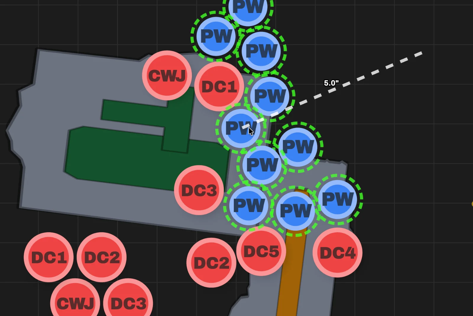 A faction army staged for focused matchup practice